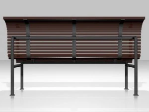 wooden park bench 3D Model