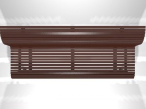 wooden park bench Modello 3D