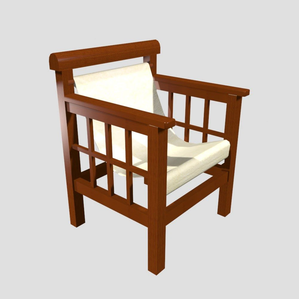 porch chair 3D Model .c4d .max .obj .3ds .fbx .stl .blend 