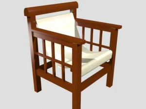 Verandastuhl 3D Modell