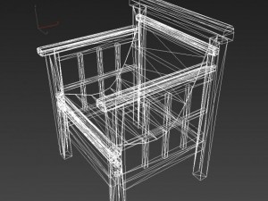 porch chair 3D Modell