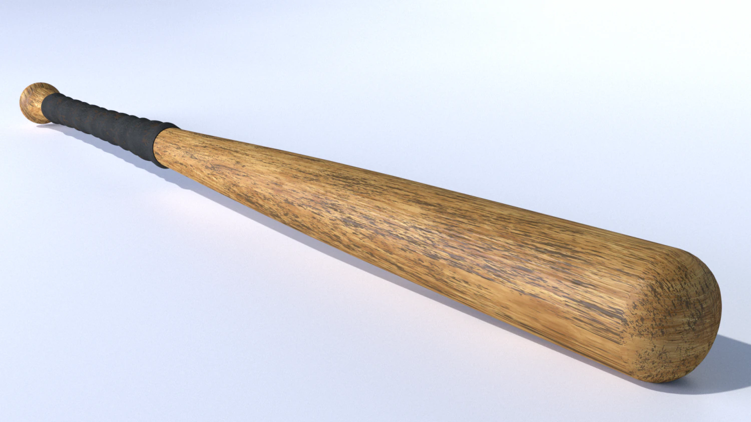 old baseball bat 3D Model .c4d .max .obj .3ds .fbx .stl .blend 