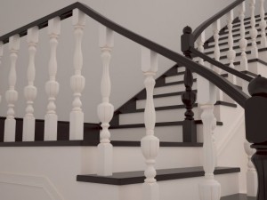 classical staircase with wardrobe 3D 模型