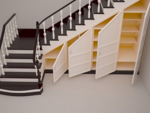 classical staircase with wardrobe 3D 模型