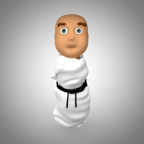 karate baby 3D मॉडल .c4d .max .obj .3ds .fbx .stl .blend 