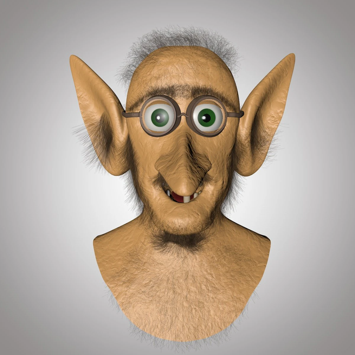 old man head 3D Model .c4d .max .obj .3ds .fbx .stl .blend