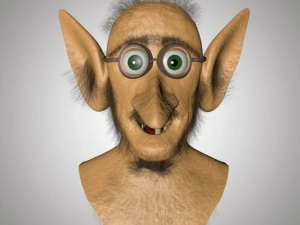 hoofd van een oude man 3D Model