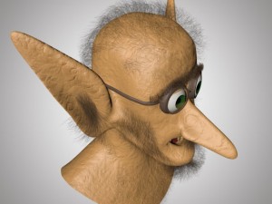 old man head Modèle 3D