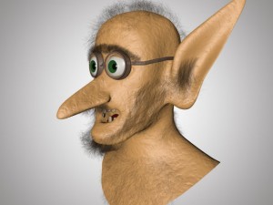 old man head Modèle 3D
