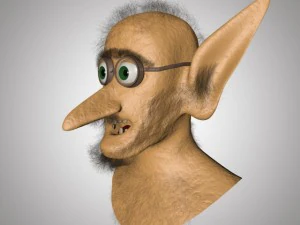 old man head 3D Model