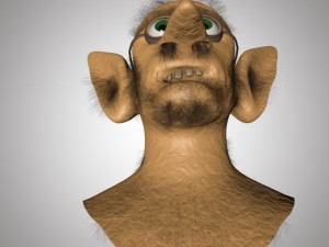old man head Modèle 3D
