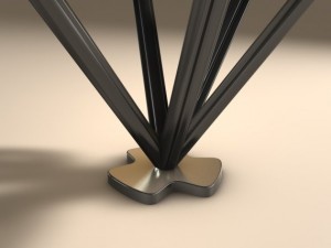 glass  metal table 3D 模型