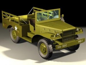 military jeep transport Modello 3D