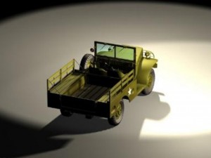 military jeep transport 3D Model