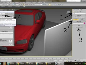 rayfire plugins fragmention wall on car 3D Model