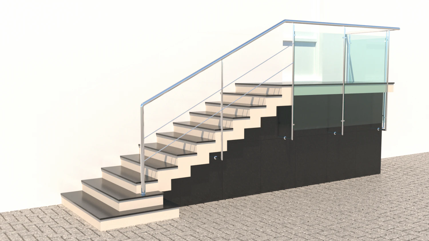 porch stair 3D Model .c4d .max .obj .3ds .fbx .stl .blend 