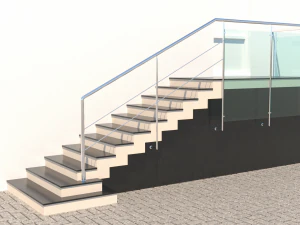 scala del portico Modello 3D