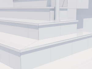 porch stair 3D मॉडल