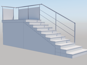 porch stair 3D मॉडल