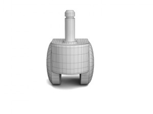 two ikea chair wheels 3D Модель