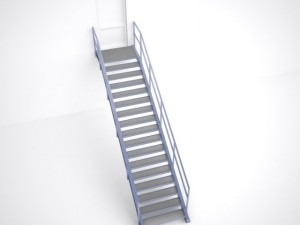 metal stair 3Dモデル