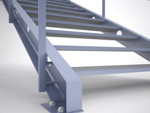 metal stair 3Dモデル