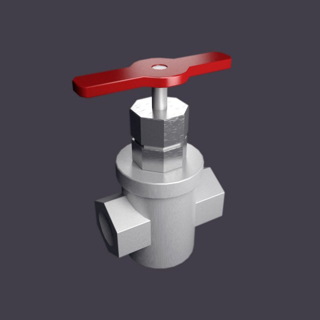 Valve 3D Model in Parts 3DExport