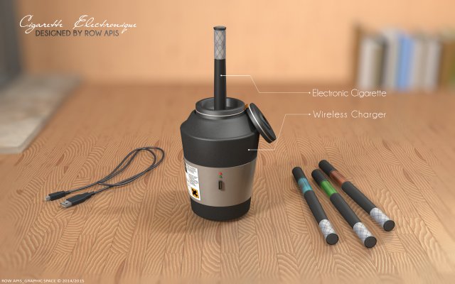 electronic cigarette Modelo 3D .c4d .max .obj .3ds .fbx .stl .blend 