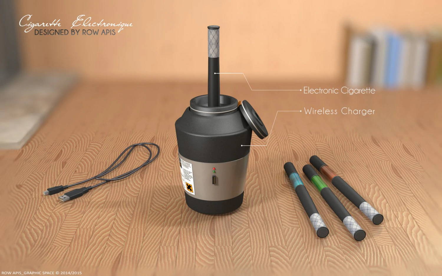 electronic cigarette 3D Model .c4d .max .obj .3ds .fbx .stl .blend 