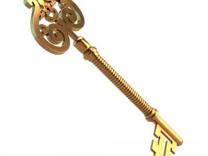 golden key 3D Model