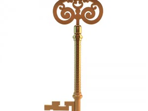 golden key 3D Model