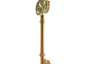 golden key 3D Model