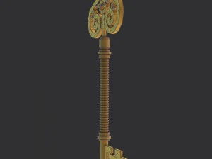 golden key 3D Model