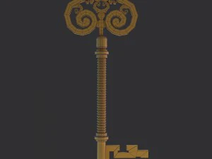 golden key 3D Model