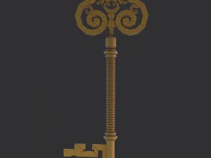 golden key 3D Model