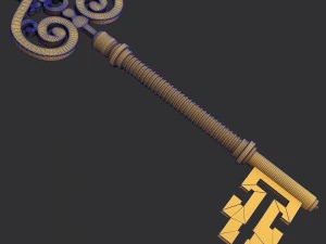 golden key 3D Model