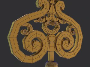 golden key 3D Model