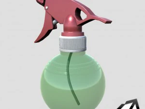 스프레이 플라스틱 병 3D 모델