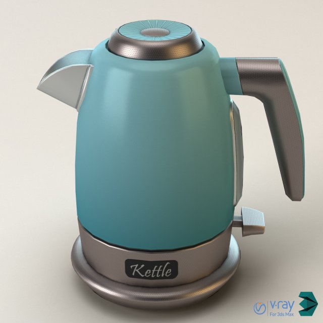 electric kettle 3D Modell .c4d .max .obj .3ds .fbx .stl .blend 