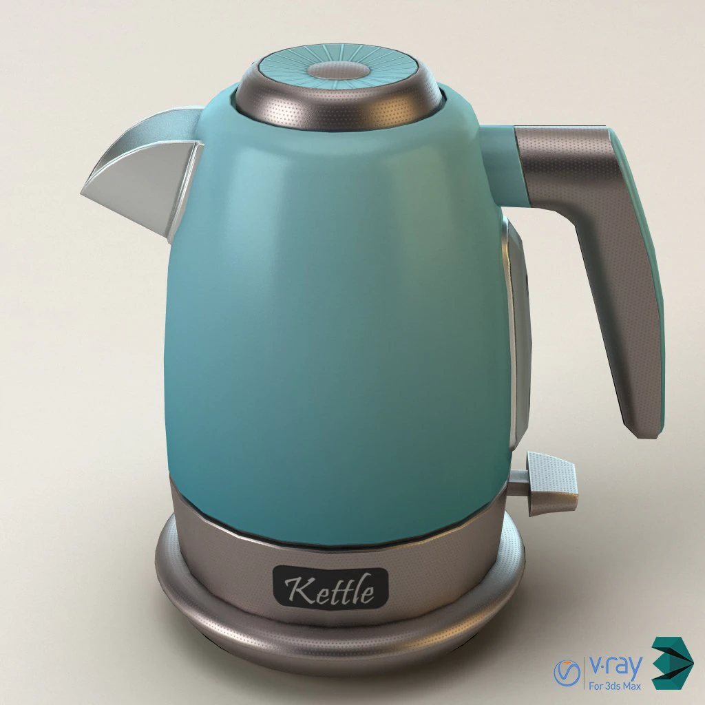 electric kettle 3D Model .c4d .max .obj .3ds .fbx .stl .blend