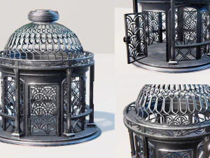 Birdcage Art Deco 3D Model