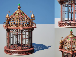 鳥かごのファンタジー 3Dモデル