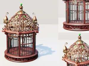 鳥かごのファンタジー 3Dモデル