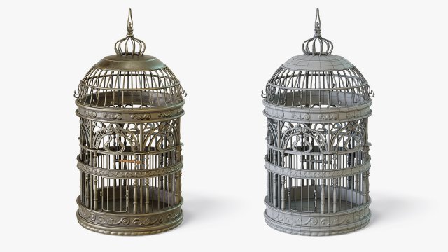 Birdcage Classic Victorian Model 3D .c4d .max .obj .3ds .fbx .stl .blend 