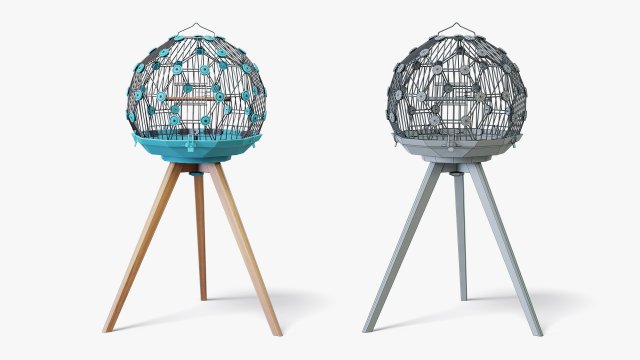 Birdcage Geo 3D Модель .c4d .max .obj .3ds .fbx .stl .blend 