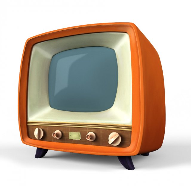 tv stylized Modello 3D .c4d .max .obj .3ds .fbx .stl .blend 