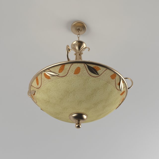 dale tiffany garden leaf inverted fixture pendant Model 3D .c4d .max .obj .3ds .fbx .stl .blend 