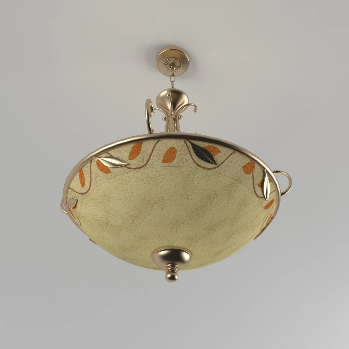 dale tiffany garden leaf inverted fixture pendant 3D Model .c4d .max .obj .3ds .fbx .stl .blend