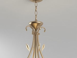 dale tiffany garden leaf inverted fixture pendant Model 3D
