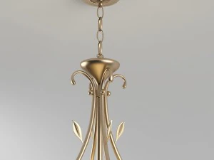 dale tiffany garden leaf inverted fixture pendant 3D Model